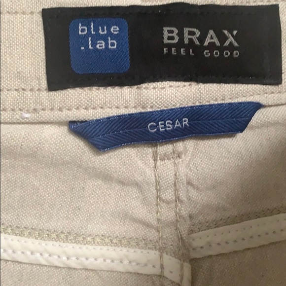 Linen Blend Brax Cesar Lagen Slack Pants - Picture 3 of 7